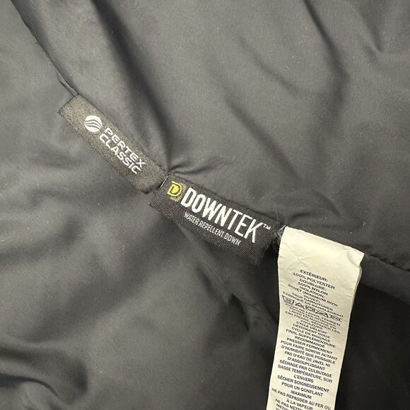 L.L. Bean Women’s M Down Parka Coat Quilted Black Hooded Winter Long Minimalist - Picture 6 of 14